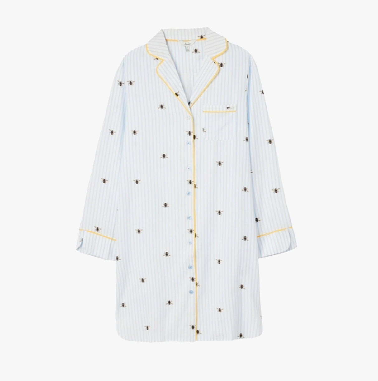 Joules LEILA LIGHT Womens Cotton Nightwear Blue Bee Stripe