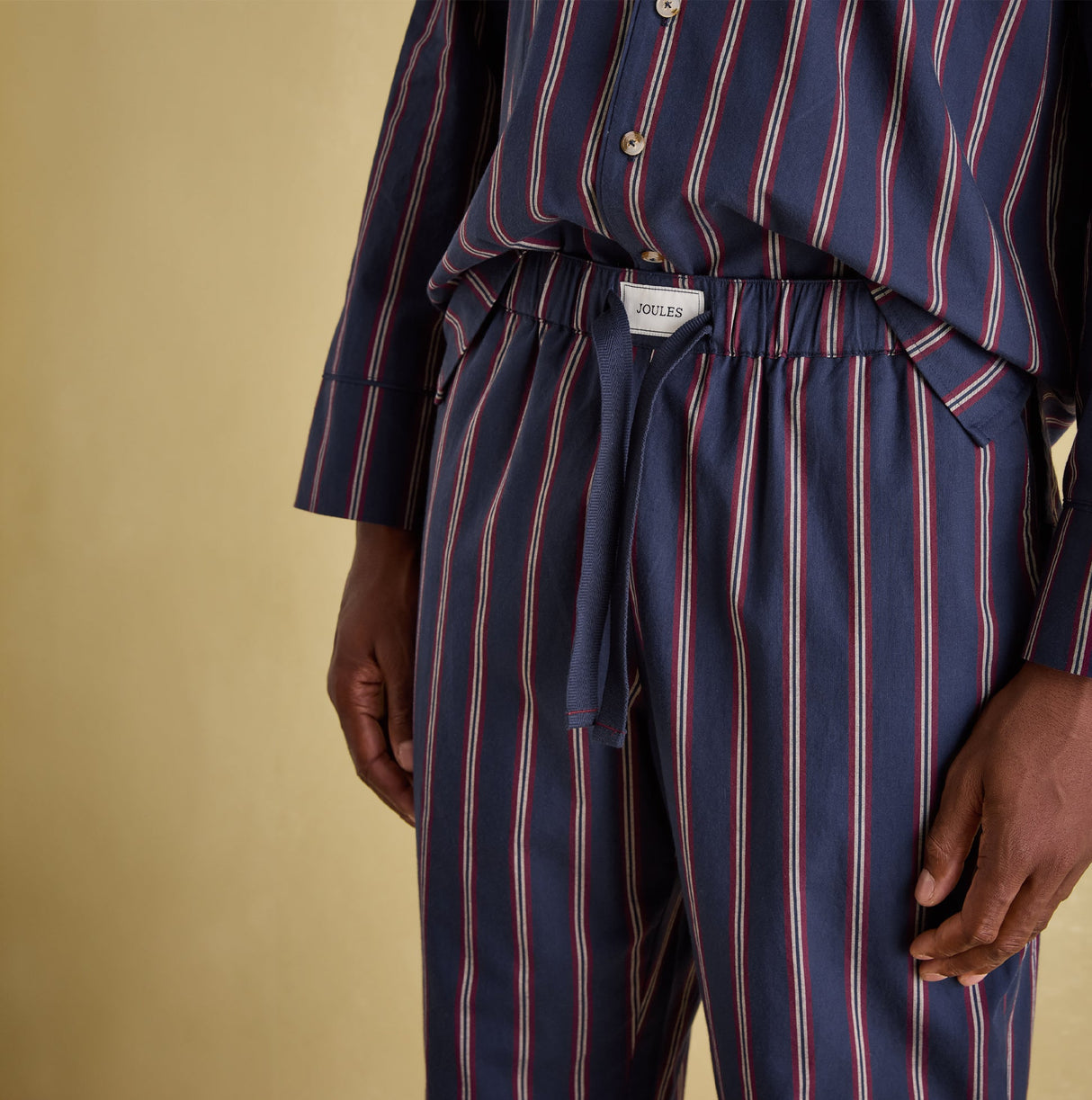 Joules HUGO Mens Pyjama Set Navy Stripe