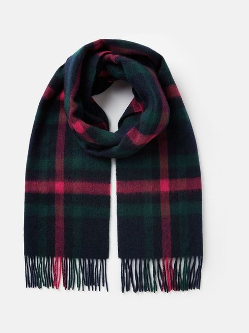 Joules LANGTREE Womens Scarf Navy Pink Check