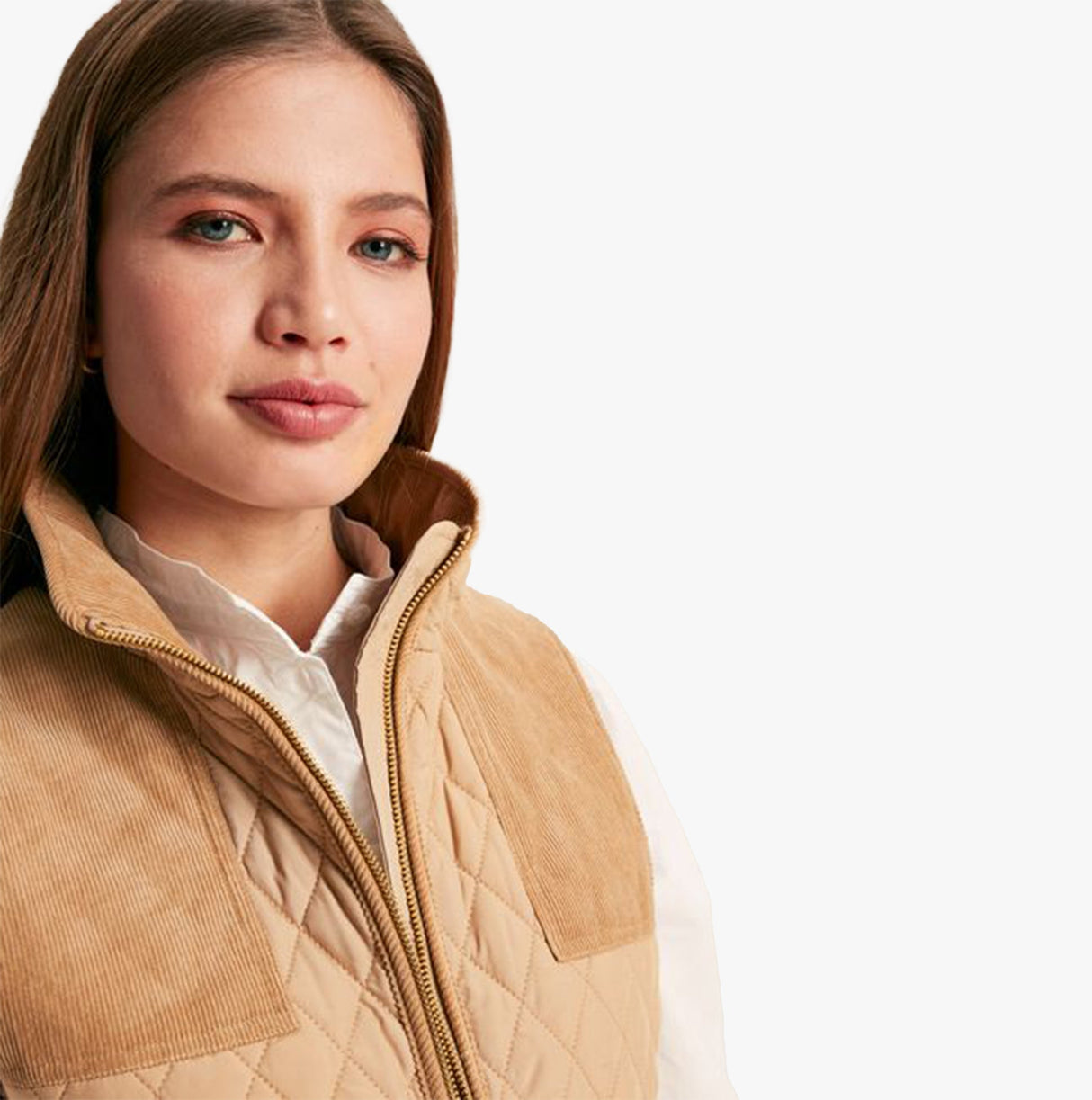 Joules STATELY Womens Quilted Gilet Beige