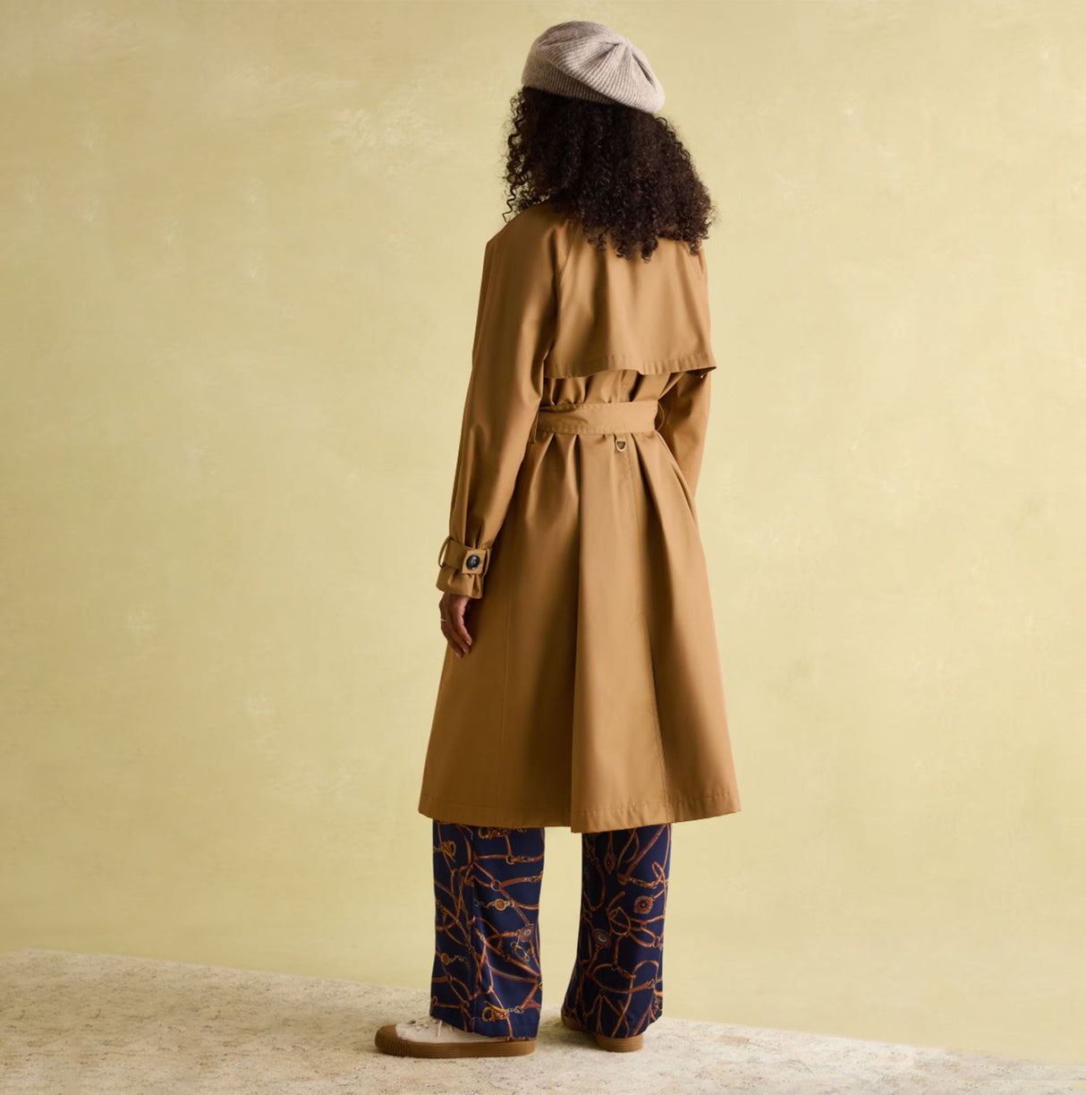 Joules Epwell Womens Waterproof Belted Trench Coat Brown