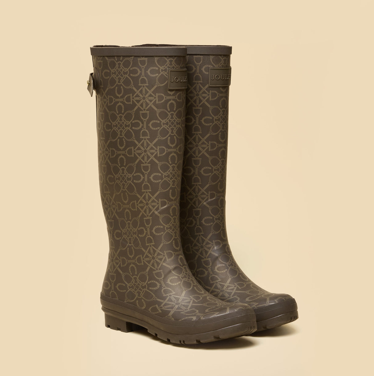 Joules WELLY PRINT Womens Wellington Boots Brown