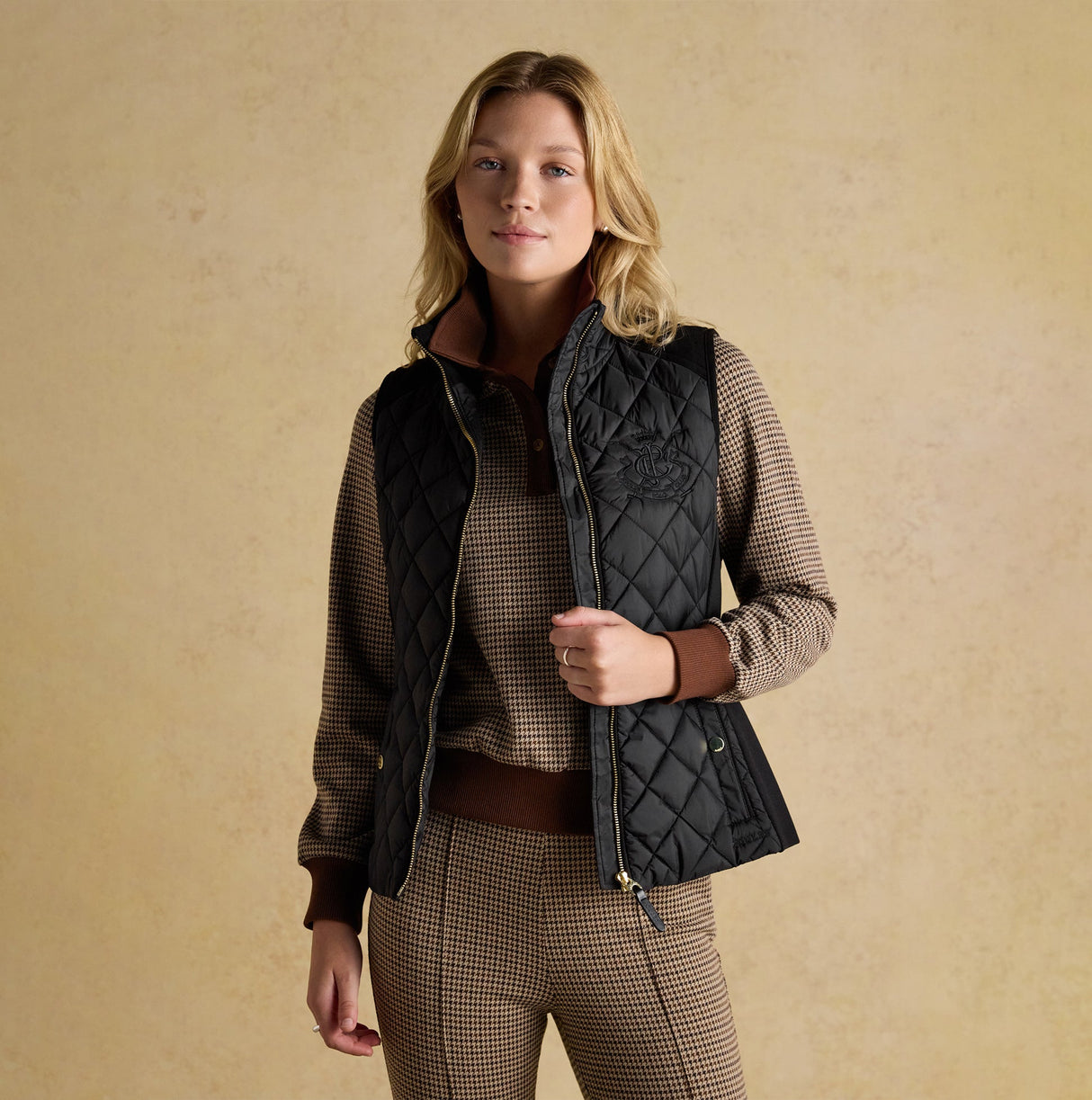 Joules BRAEMAR LUXE Womens Quilted Gilet Black