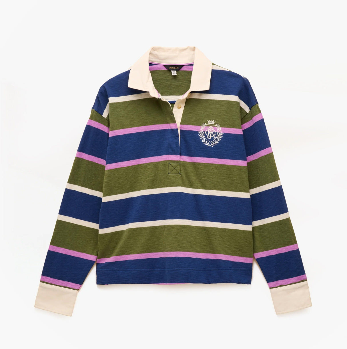 Joules LARA SLUB Womens Rugby Shirt Green