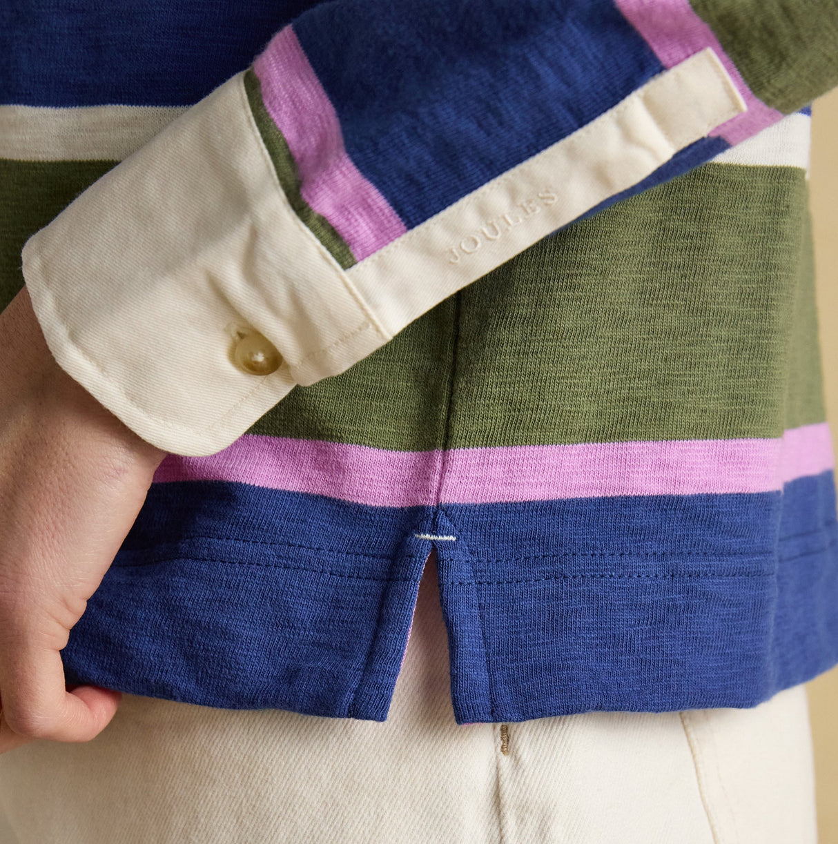 Joules LARA SLUB Womens Rugby Shirt Green