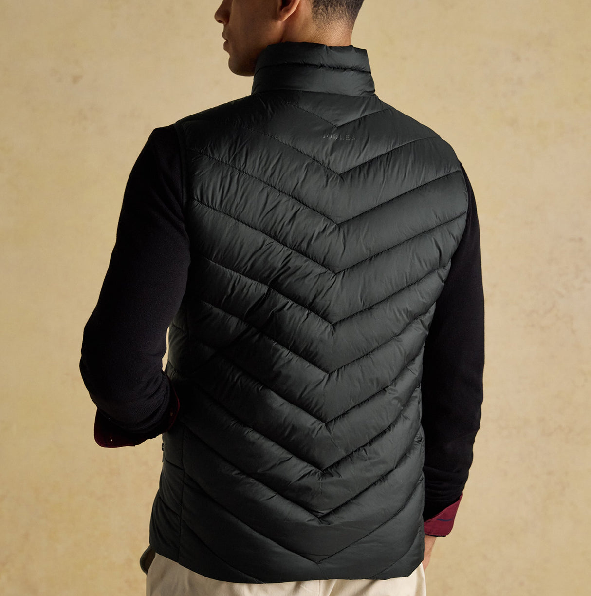 Joules GARRETT Mens Showerproof Padded Gilet Black