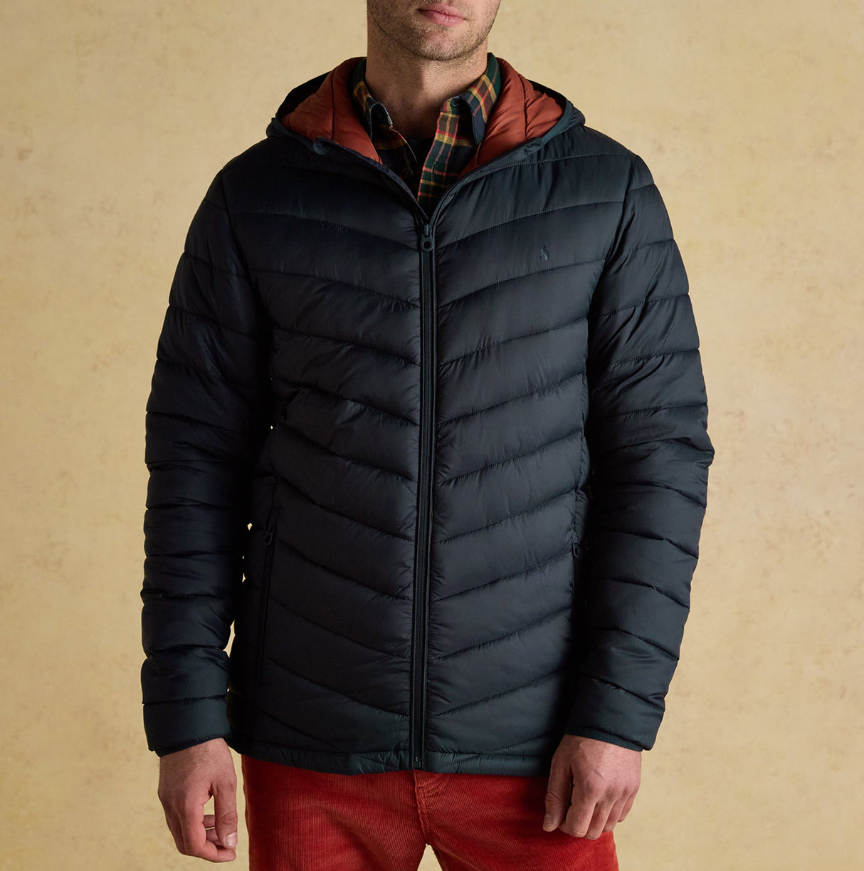 Joules GARRETT Mens Showerproof Padded Jacket Navy