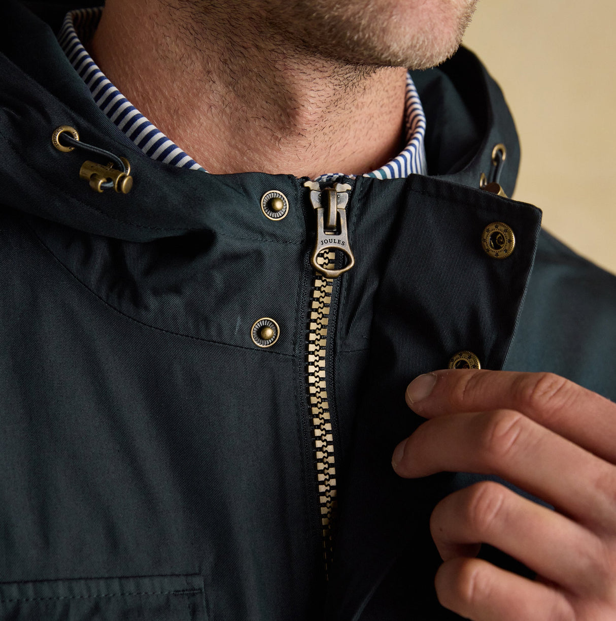 Joules PORTMAN Green Waterproof Raincoat Navy