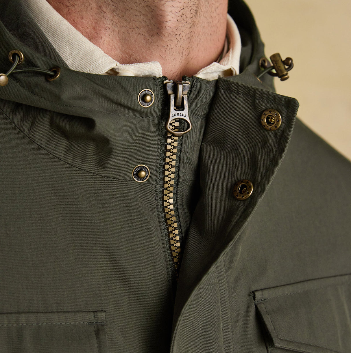 Joules PORTMAN Mens Green Waterproof Raincoat Green