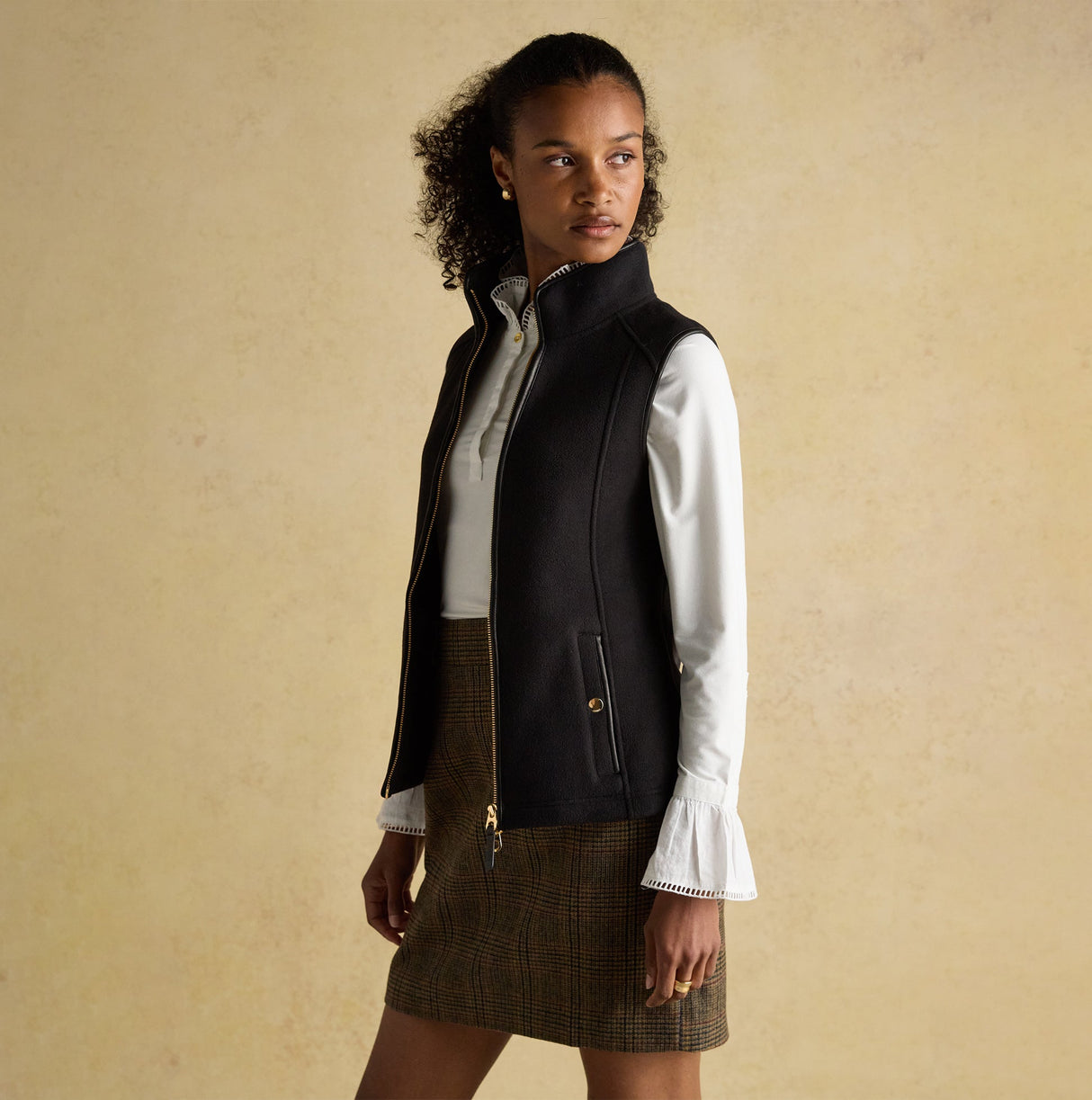 Joules HERITAGE FLEECE Womens Gilet Black