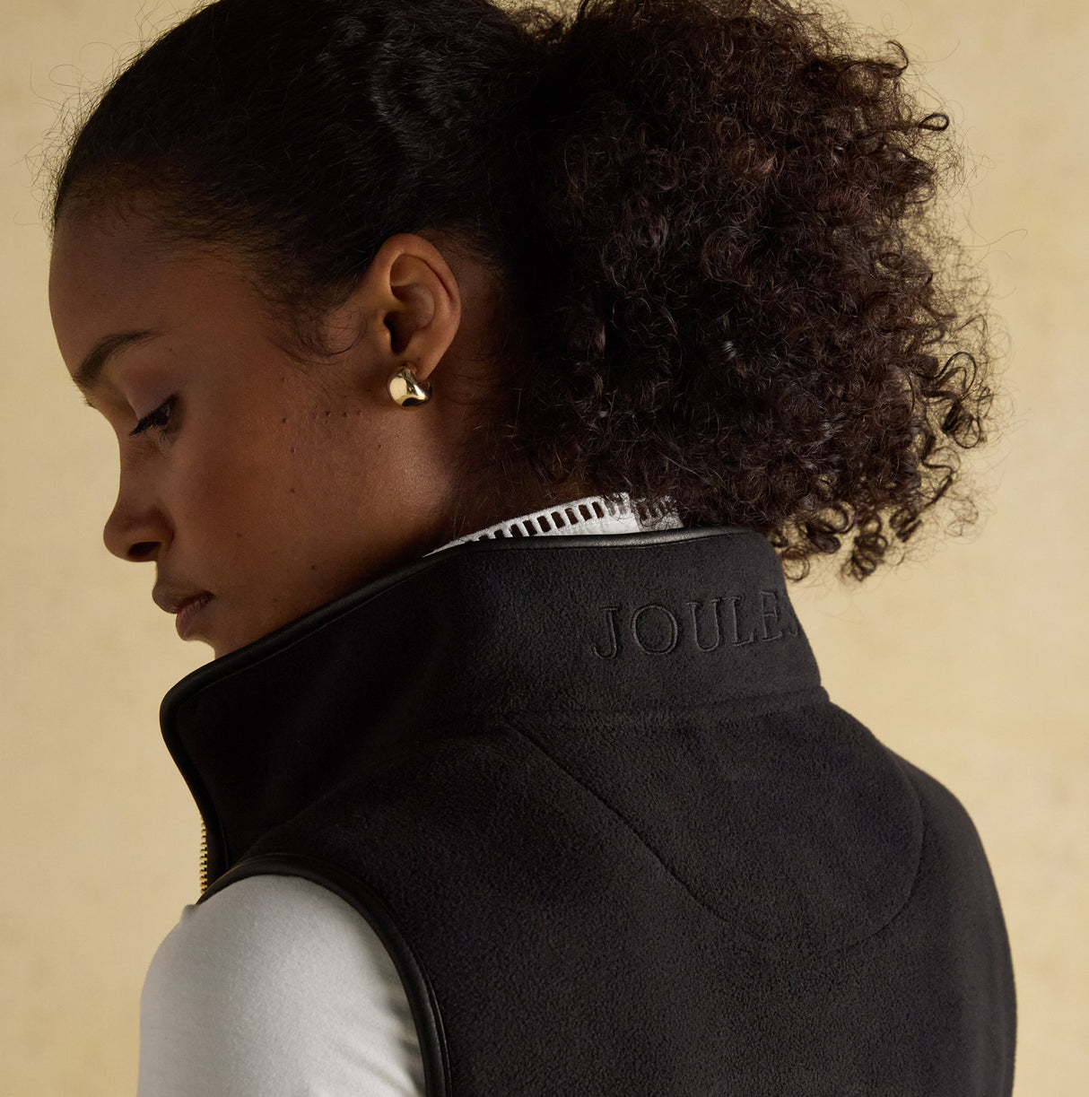 Joules HERITAGE FLEECE Womens Gilet Black