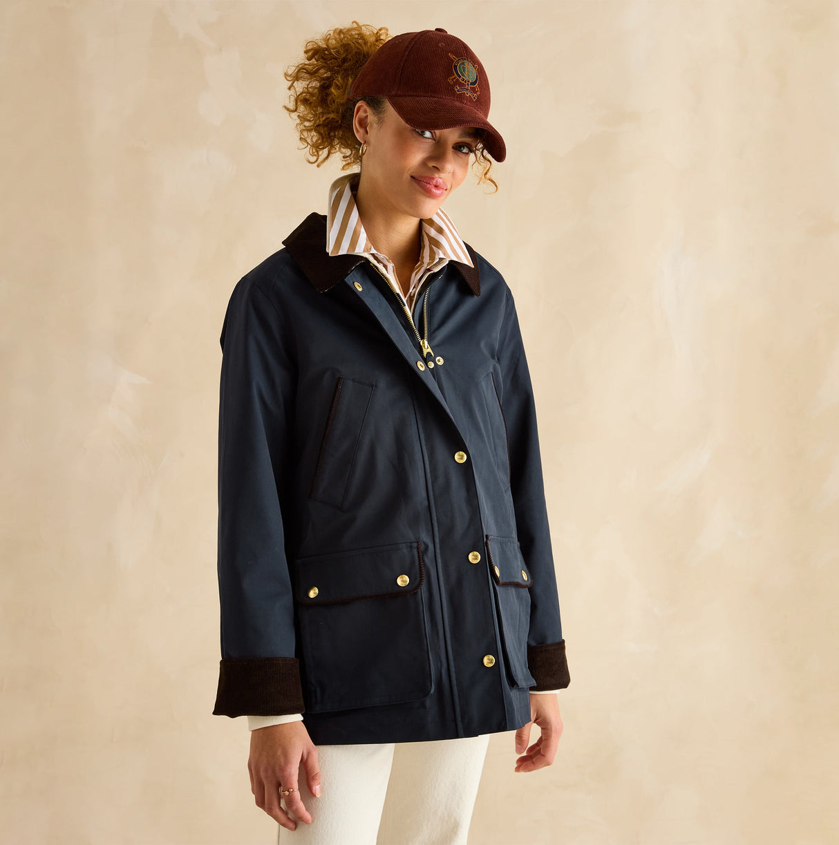 Joules KATHERINE Womens Waterproof Heritage Coat Navy