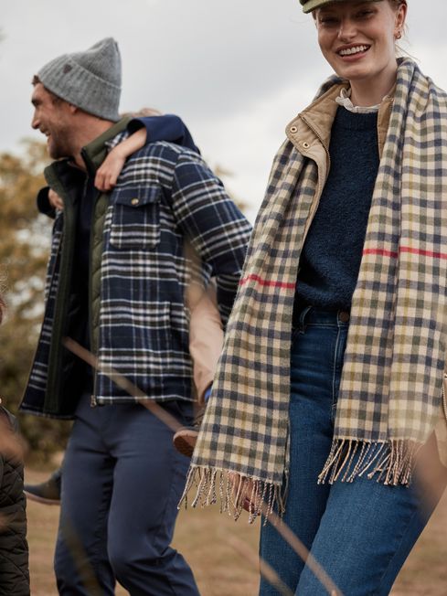 Joules LANGTREE Womens Scarf Henson Check