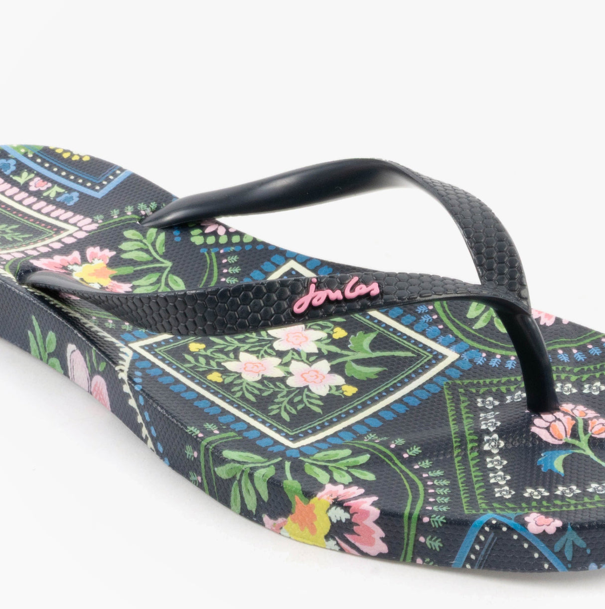 Joules SUNVALE Womens Flip Flops Navy Mosaic Floral