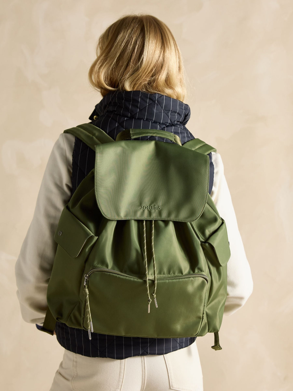 Joules CAMBECK Womens Nylon Rucksack Khaki Green