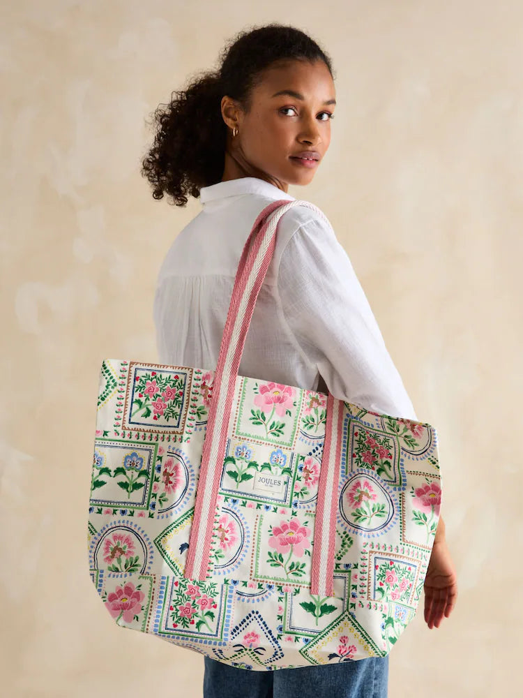 Joules PROMENADE Womens Tote Bag Mosaic Floral