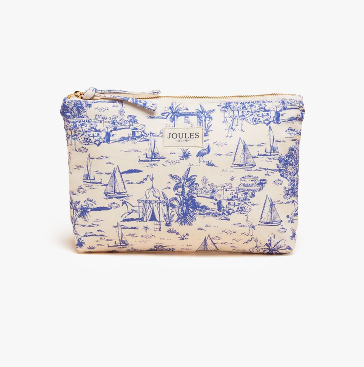 Joules CARRYWELL Womens Pouch Blue Toile
