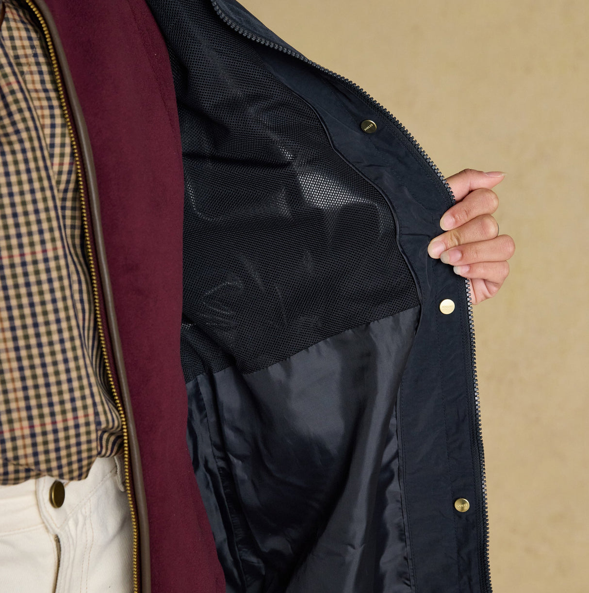 Joules HENSLEY Womens Longline Waterproof Coat Navy