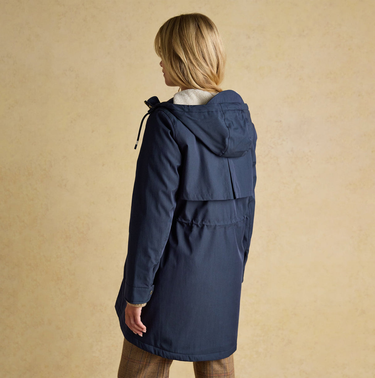 Joules PORTWELL Waterproof Hoodie Raincoat With Adjustable Waist Navy