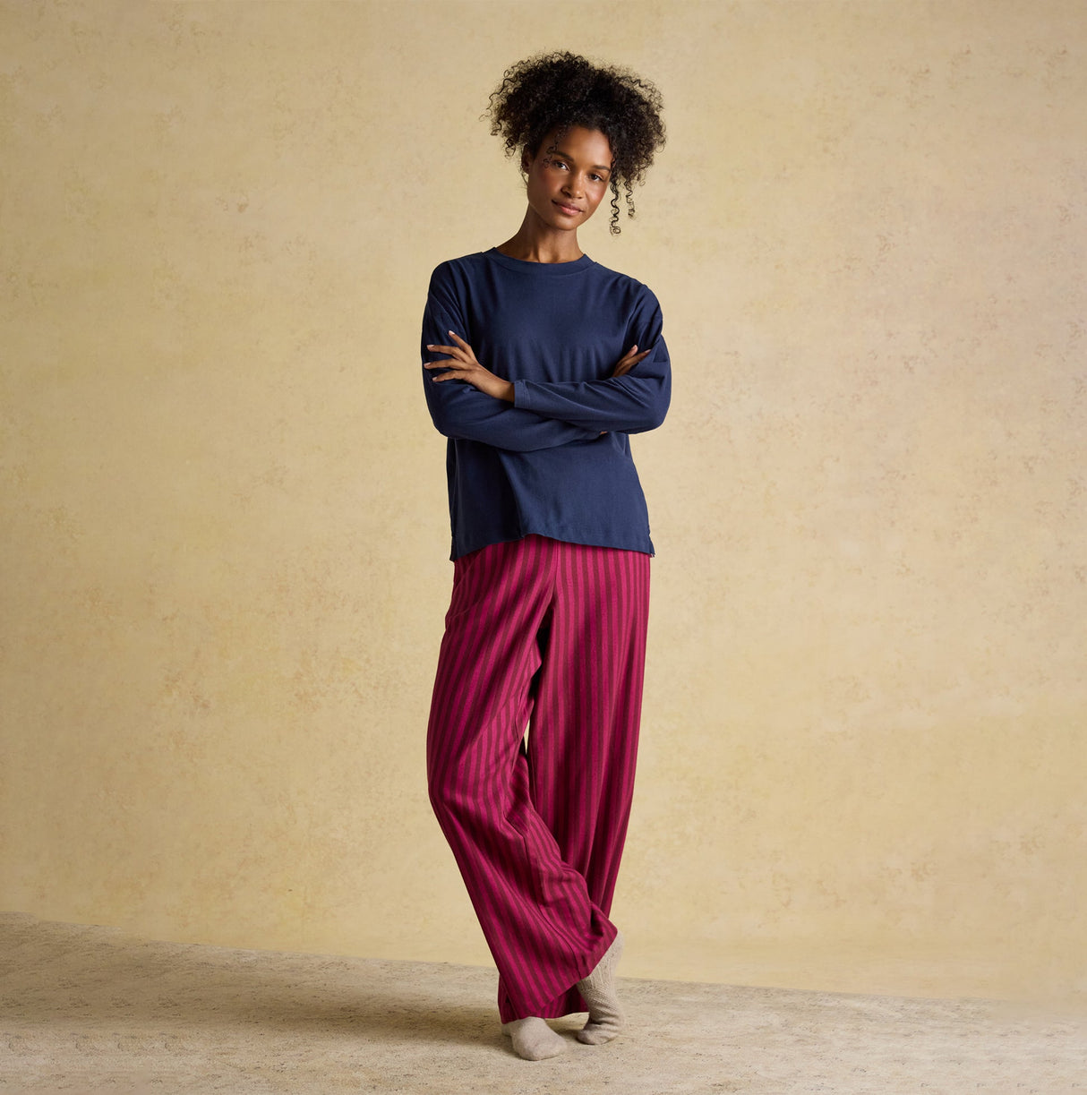 Joules JERSEY Pyjama Top Womens Sweatshirts Navy