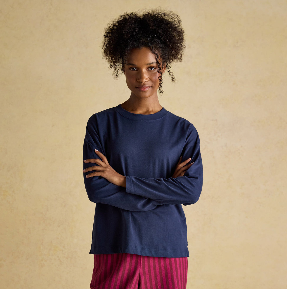 Joules JERSEY Pyjama Top Womens Sweatshirts Navy