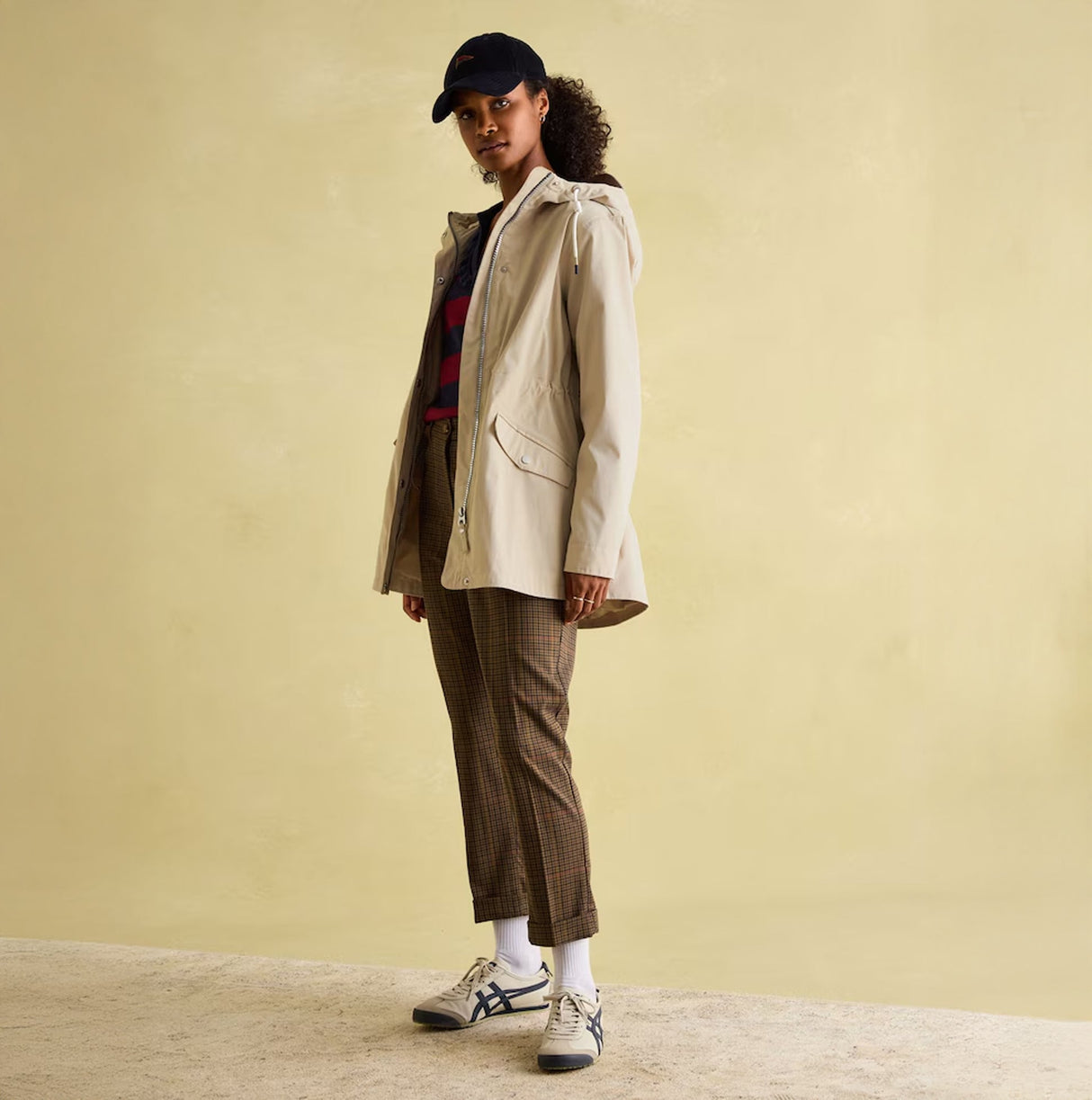 Joules PORTWELL Waterproof Hoodie Raincoat With Adjustable Waist Neutral