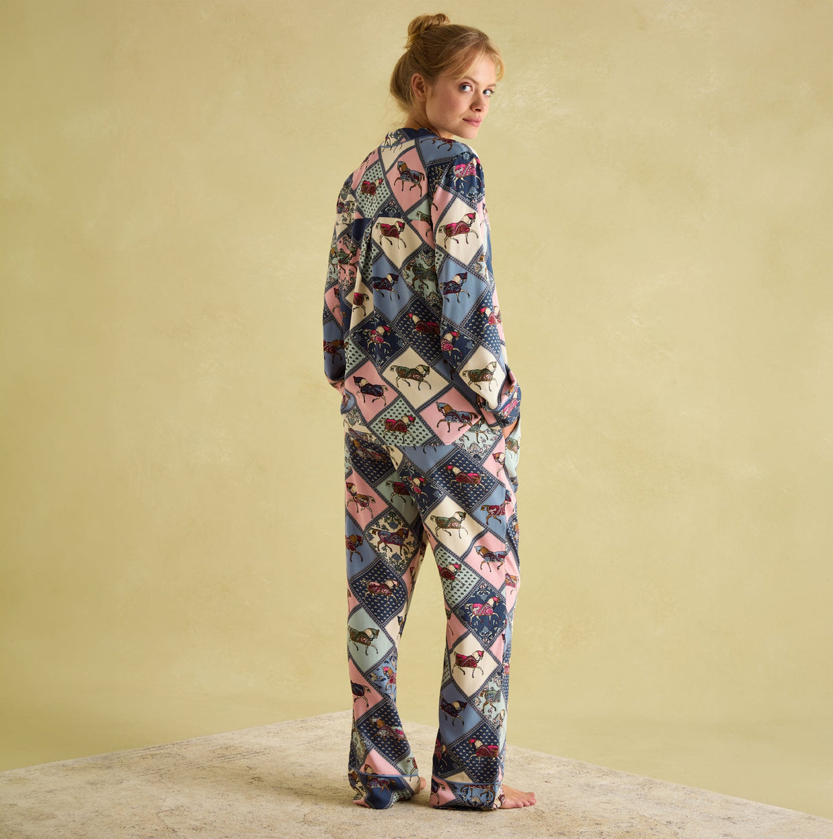Joules ALMA Womens Pyjama Set Horse Multi