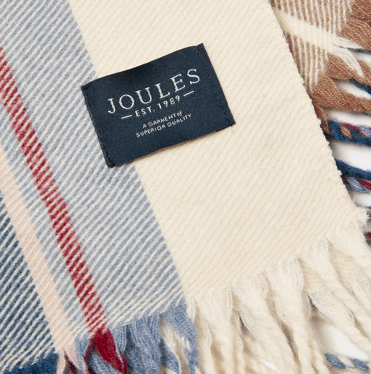 Joules LANGTREE Womens Scarf Cream Check
