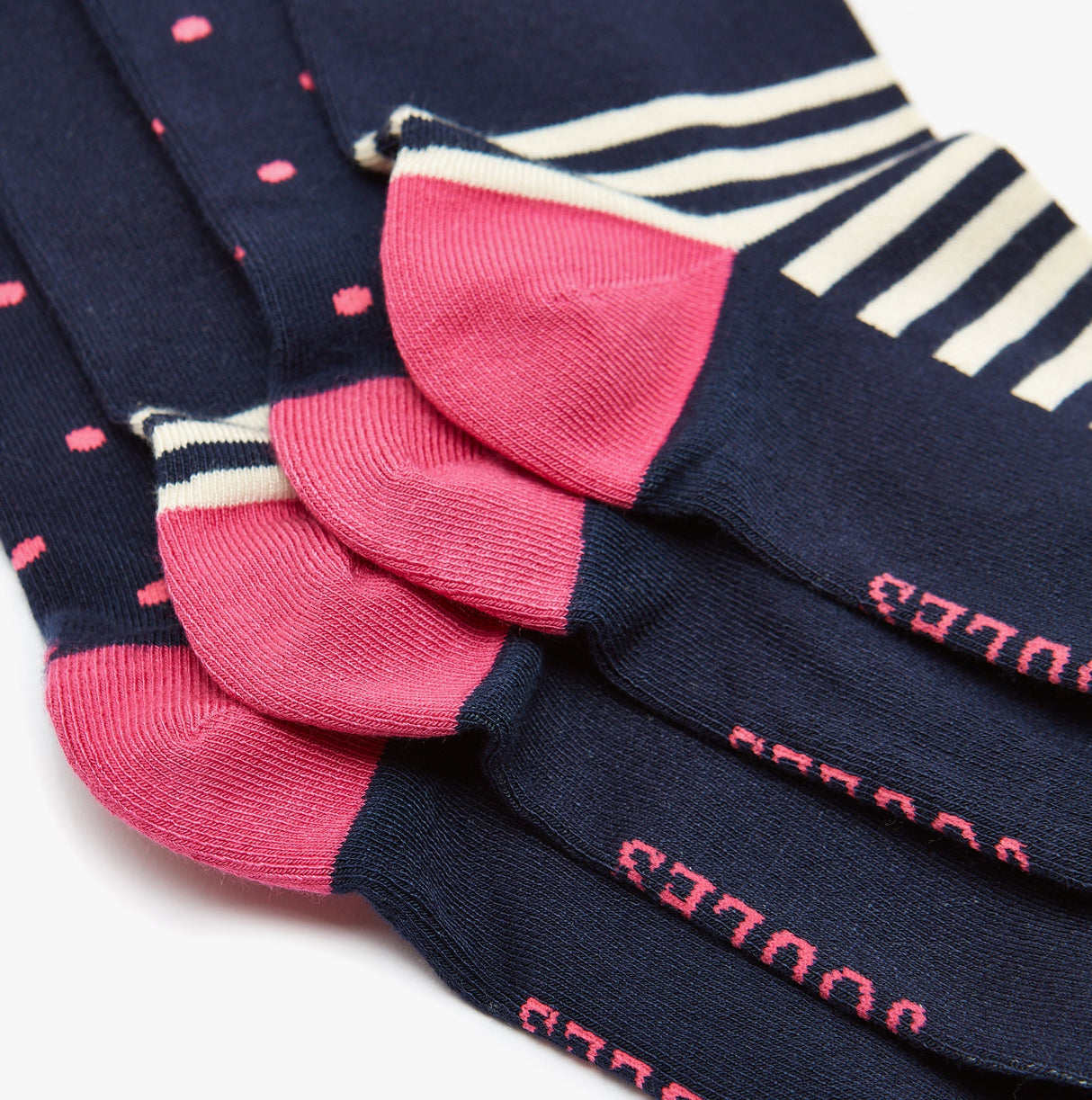 Joules EVERYDAY 2-Pack Womens Socks Navy Dog