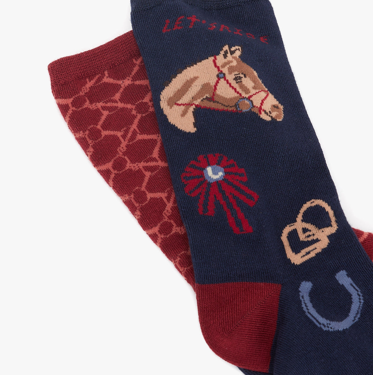 Joules EVERYDAY 2-Pack Womens Socks Navy Horse