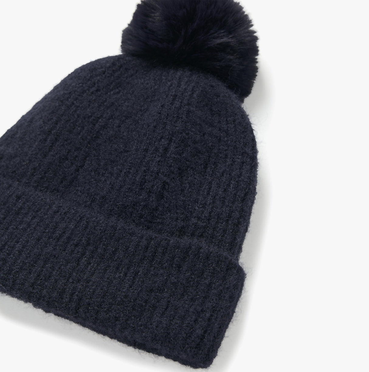 Joules EFFIE Womens Knitted Bobble Hat Navy