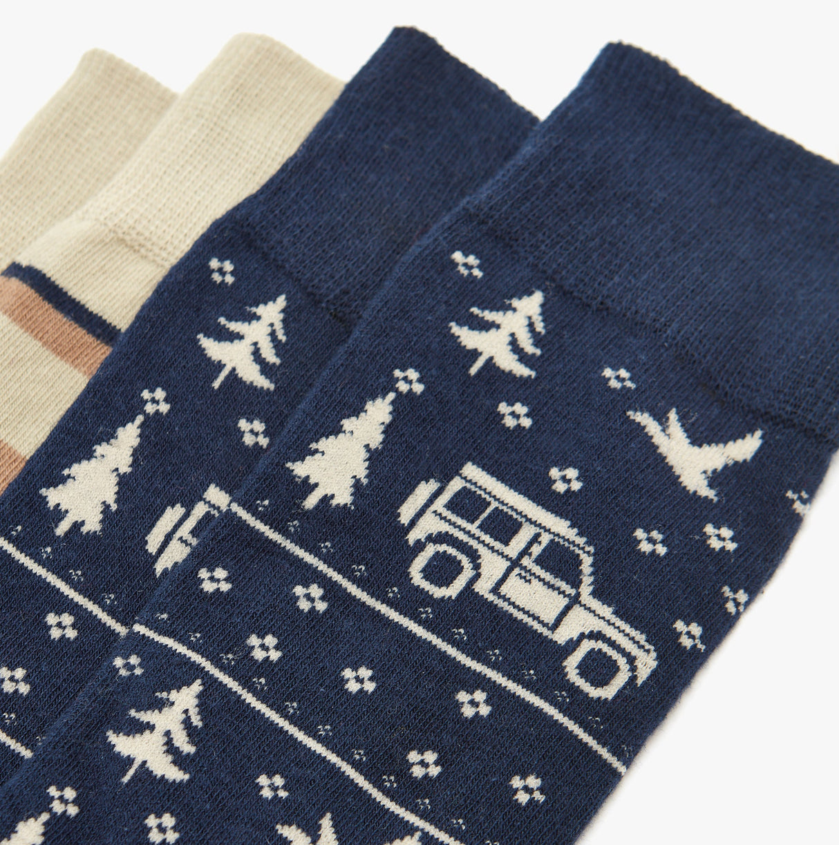 Joules KINGSBURY 2-Pack Mens Socks Navy Car