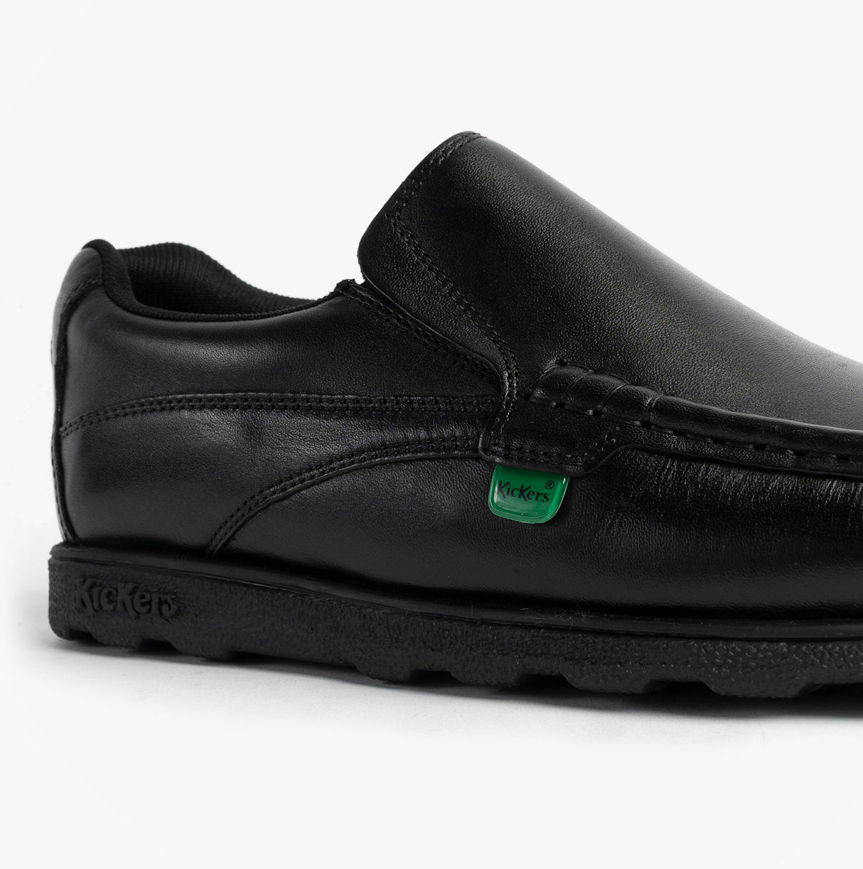 Kickers 114245 FRAGMA SLIP Boys School Shoes Black