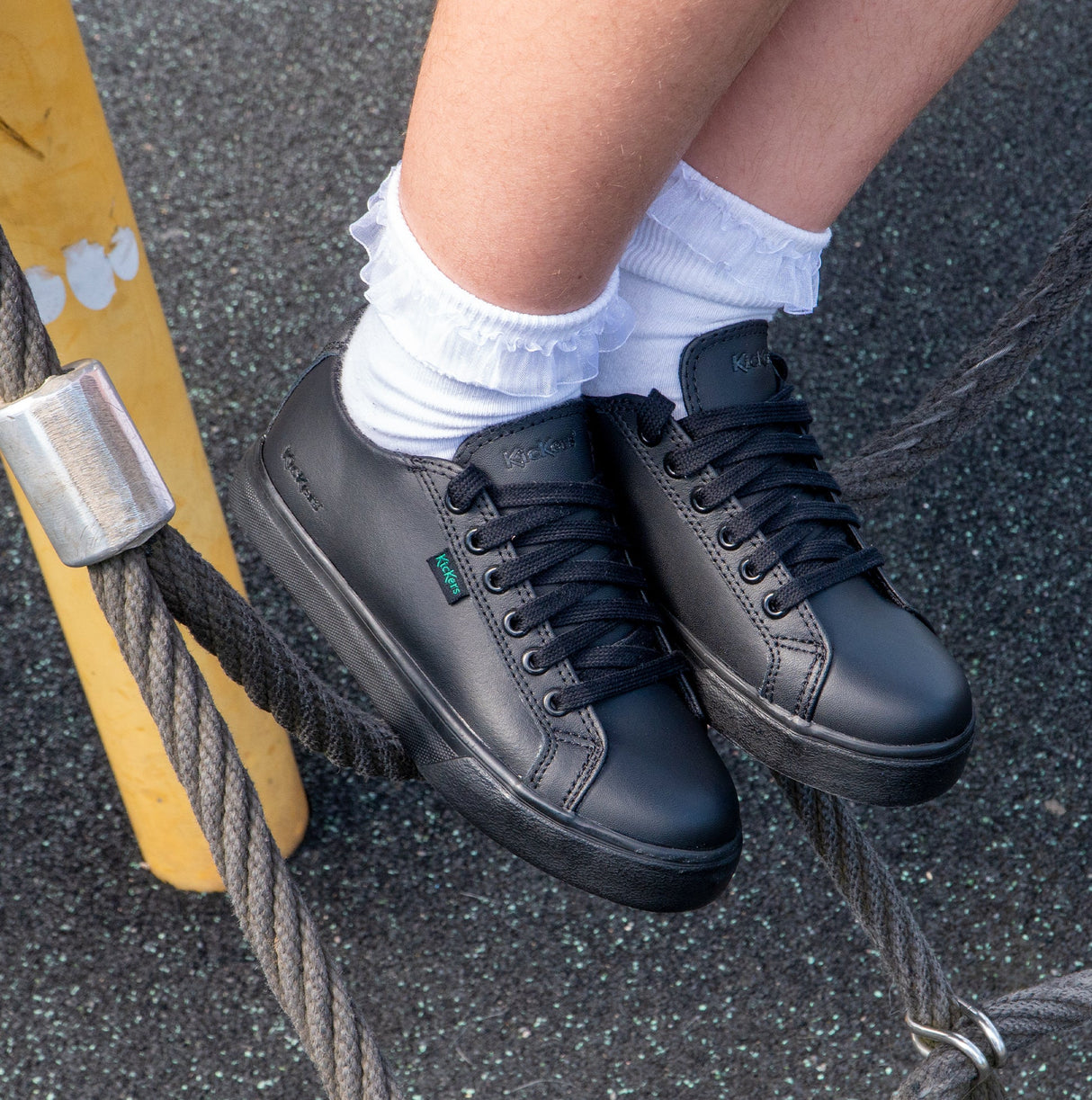 Kickers 114729 TOVNI LACER Unisex School Shoes Black