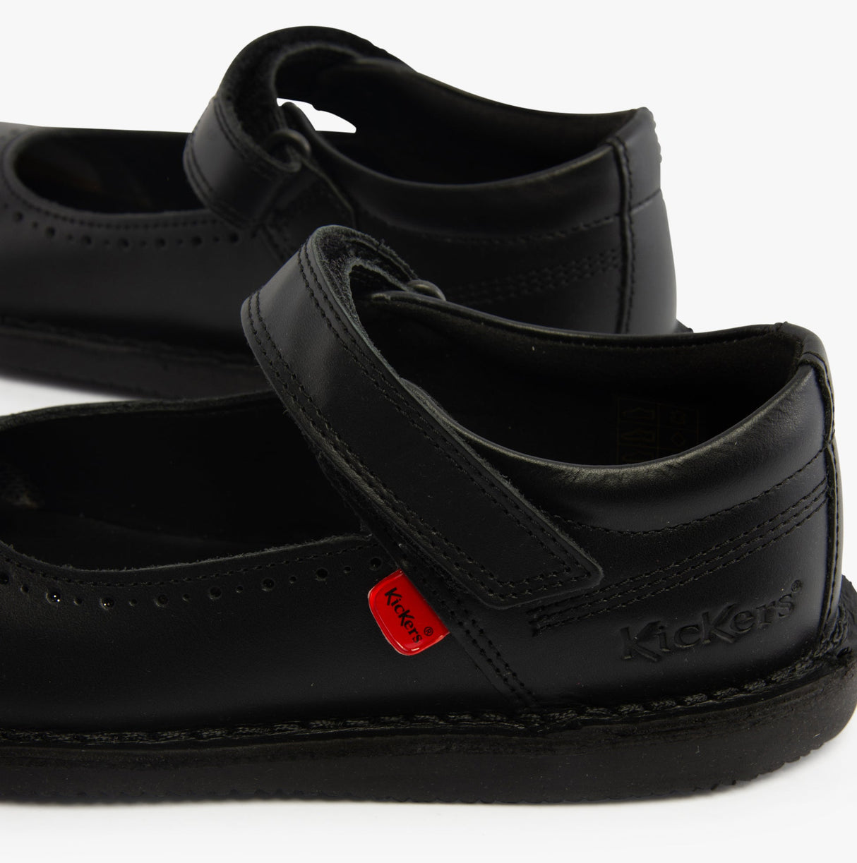 Kickers 117238 KOPI MJ BROGUE Junior Girls School Shoes Black