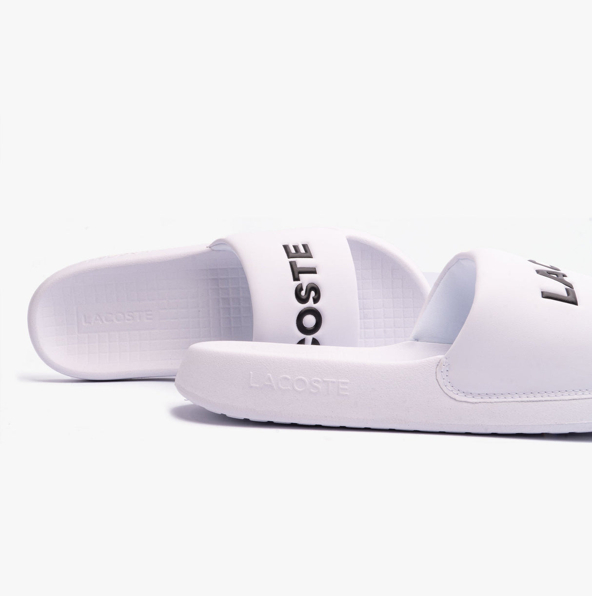 Lacoste SERVE SLIDE 1.0 124 2 Mens Slides�White/Black