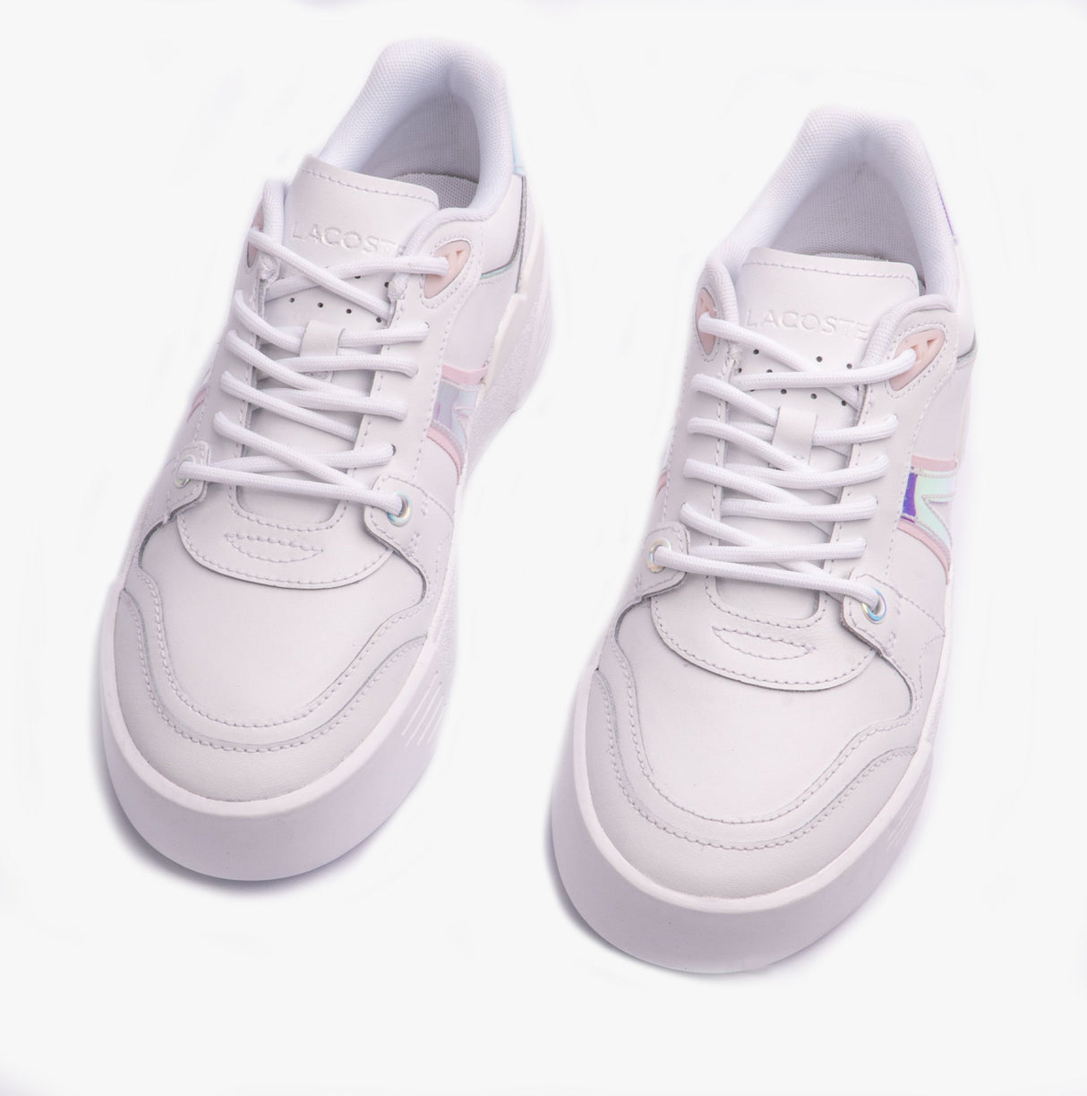Lacoste L002 EVO 124 5 Womens Trainers White/Light Pink