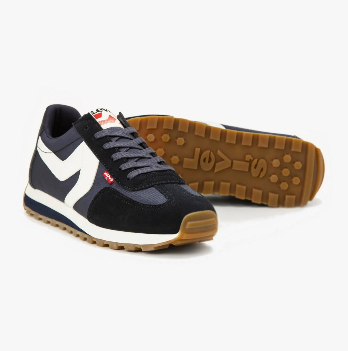 Levi's STRYDER RED TAB Mens Trainers Navy Blue