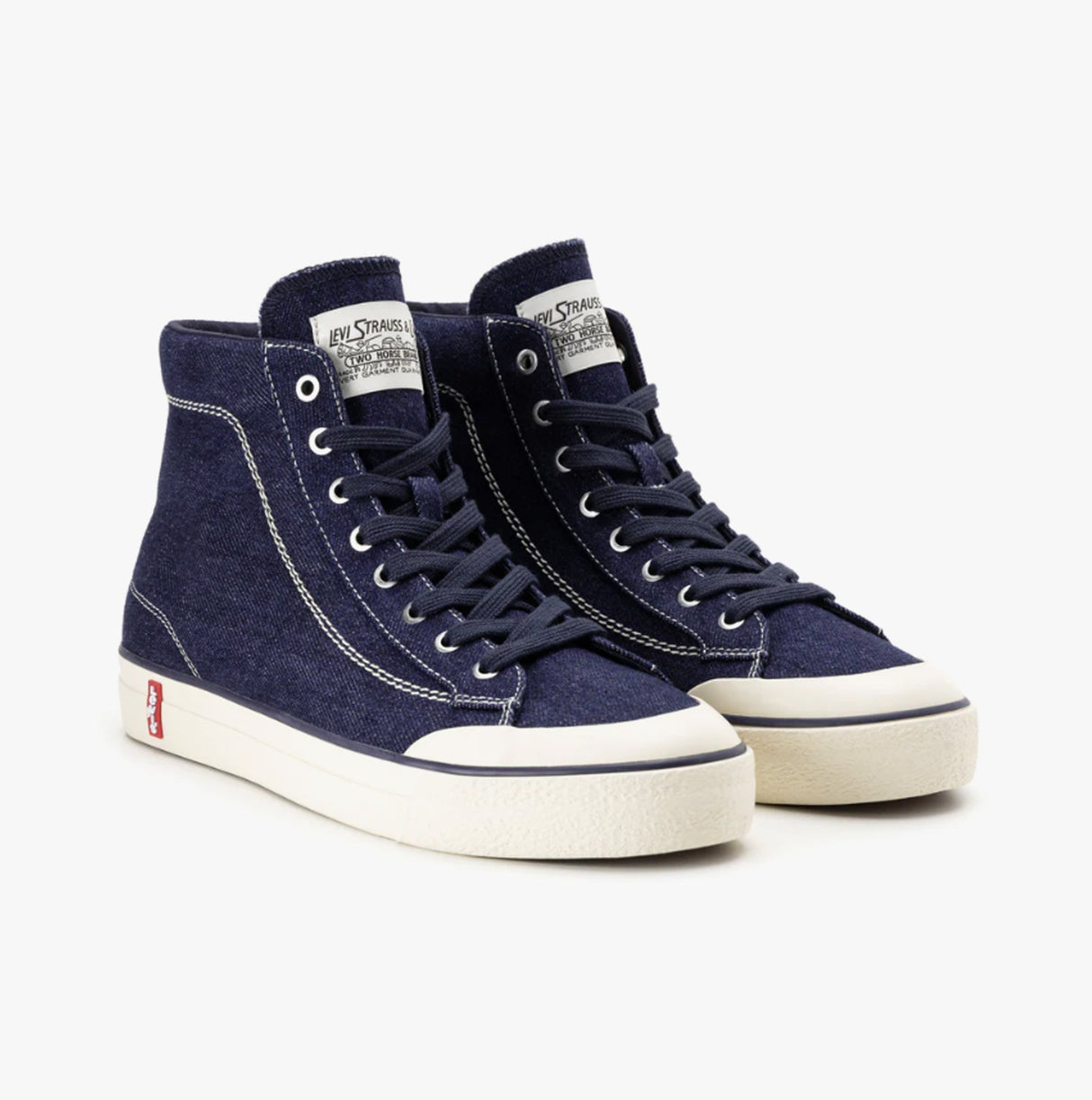 Levi's LS2 MID Mens Trainers Navy Blue