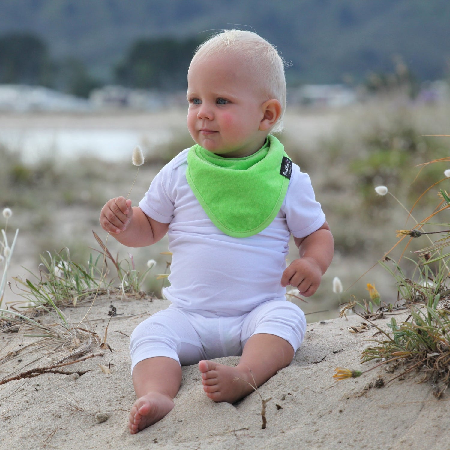 3 PACK - Mum 2 Mum Bandana Style Baby Bibs - Red / Lime / Teal