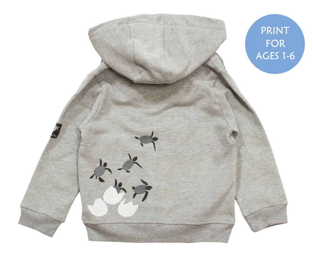 Childrens Boatyard Full Zip Hood - Grey
