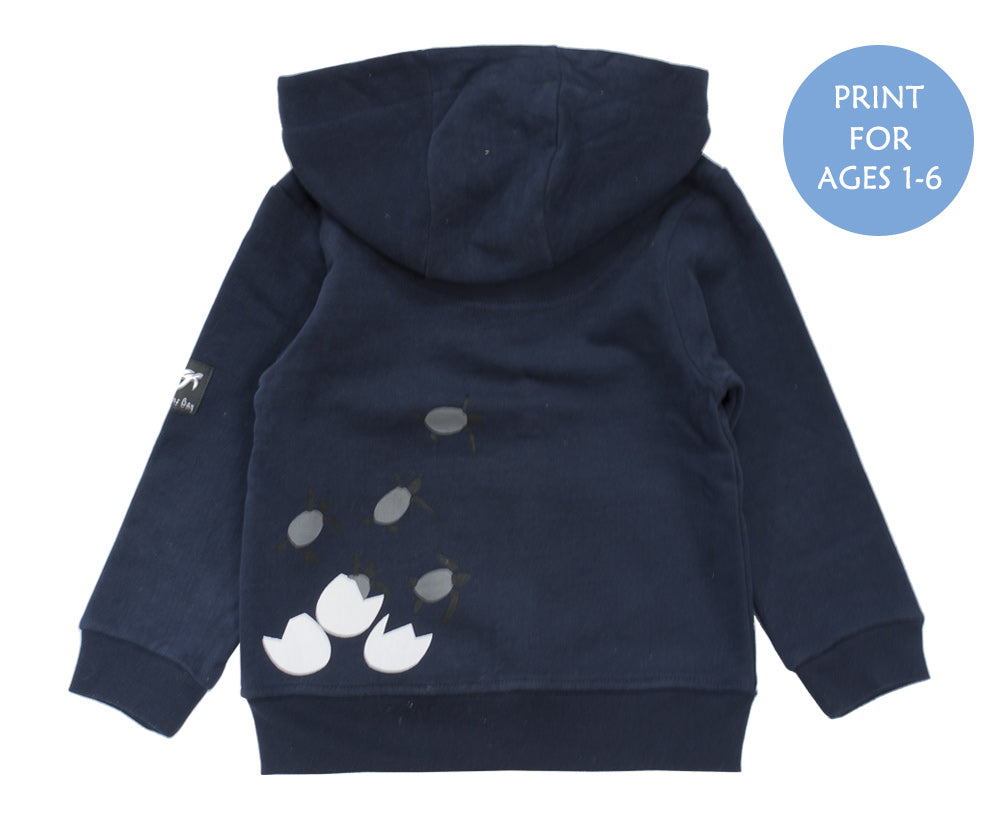 Childrens Boatyard Full Zip Hood - Navy