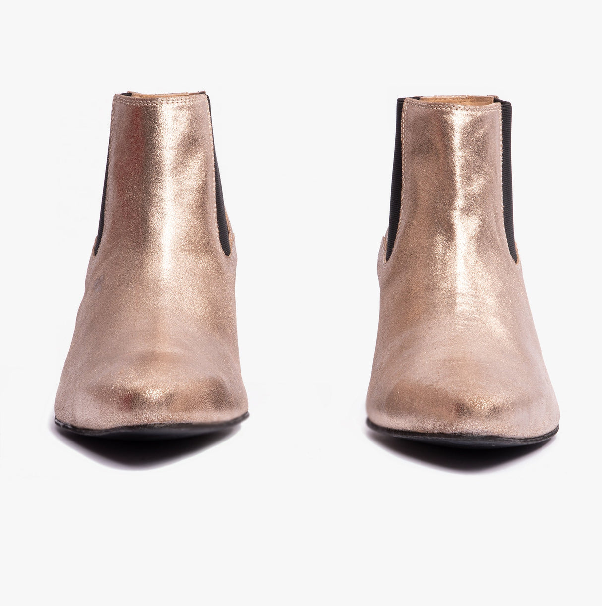 Club Cubano McCARTNEY Mens Cuban Heel Boots Gold Foil