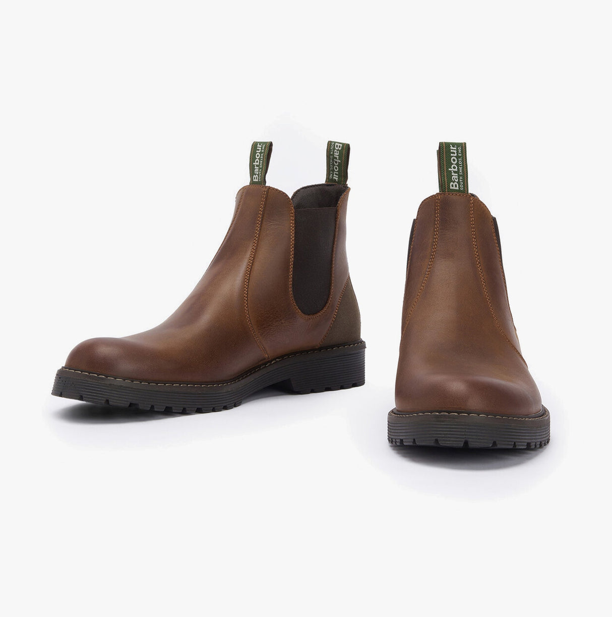 Barbour PATTON Mens Chelsea Boots Teak