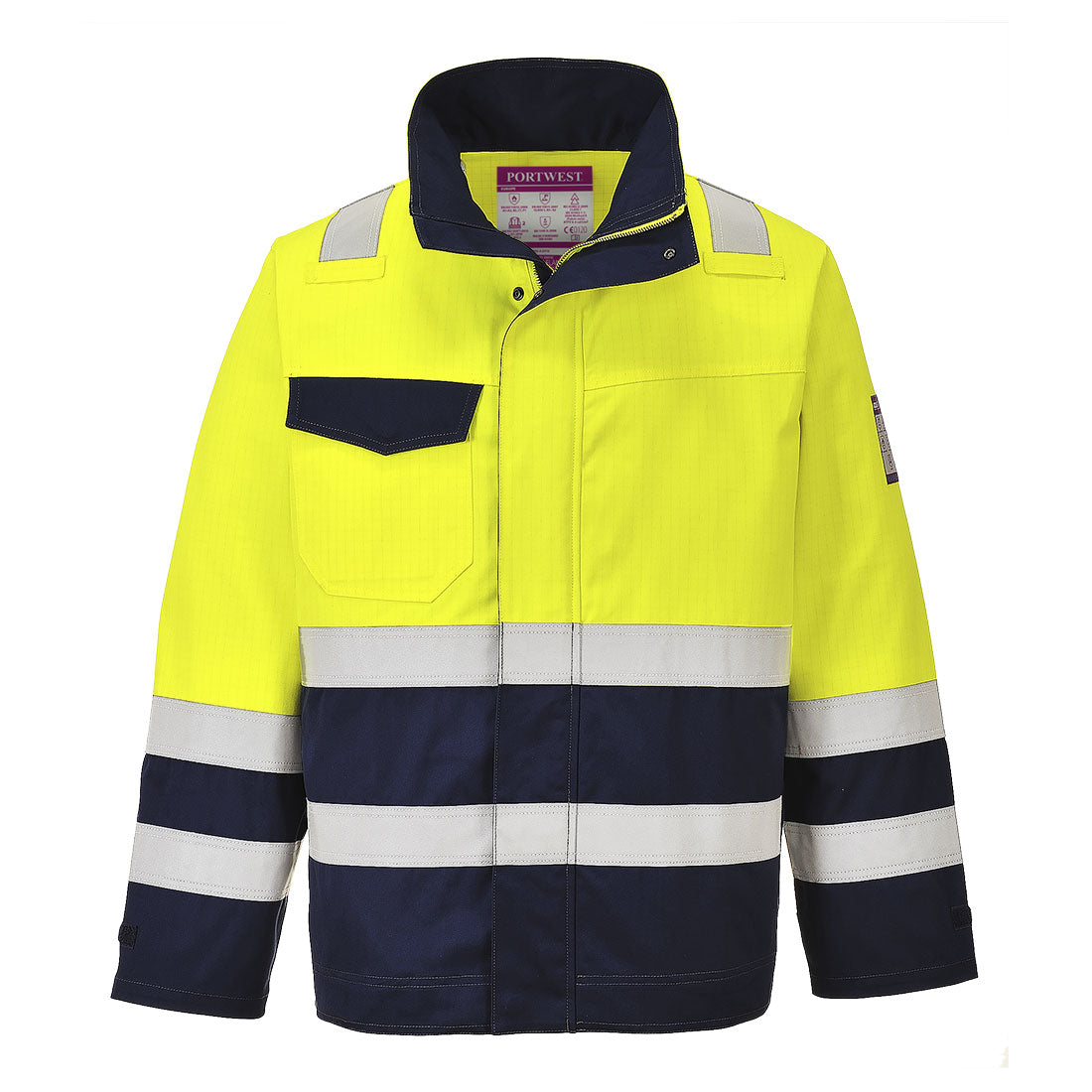 Portwest Modaflame Work Hi-Vis Multi-Norm Contrast FR Jacket