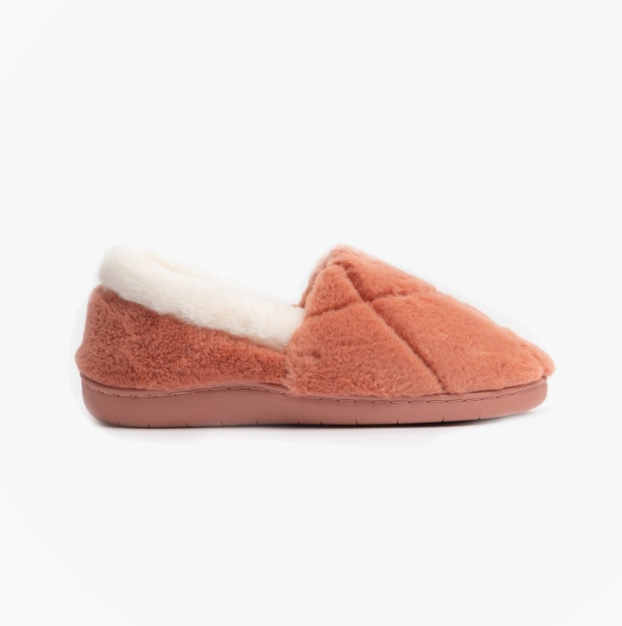 Black Country Shoes SHARON Womens Fluffy Full Slippers Mauve