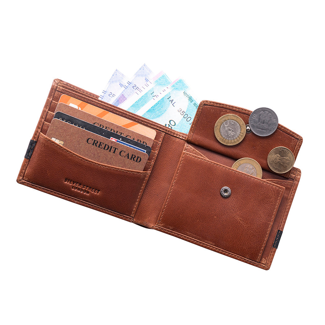 Silver Street London BRESWELL Mens Bi-Fold Wallet Brown