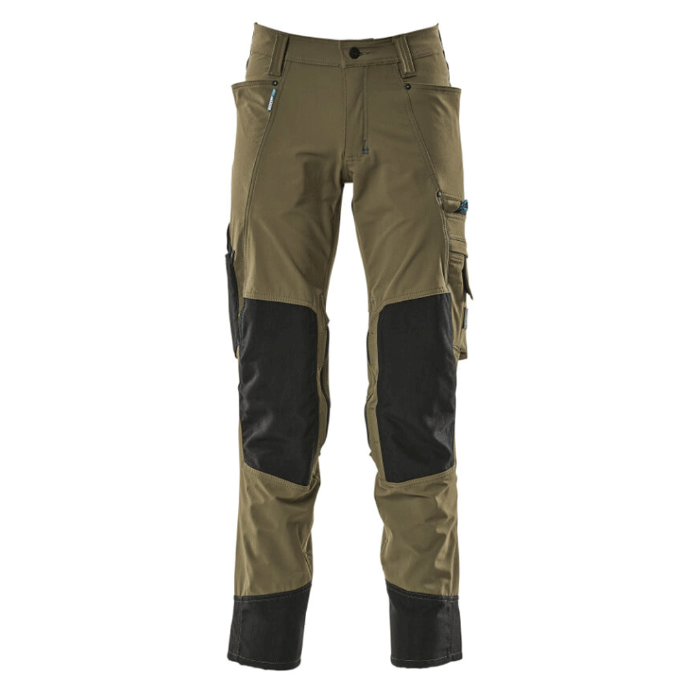 Mascot Advanced 17179 Ultimate Stretch Kneepad Work Trousers Moss Green