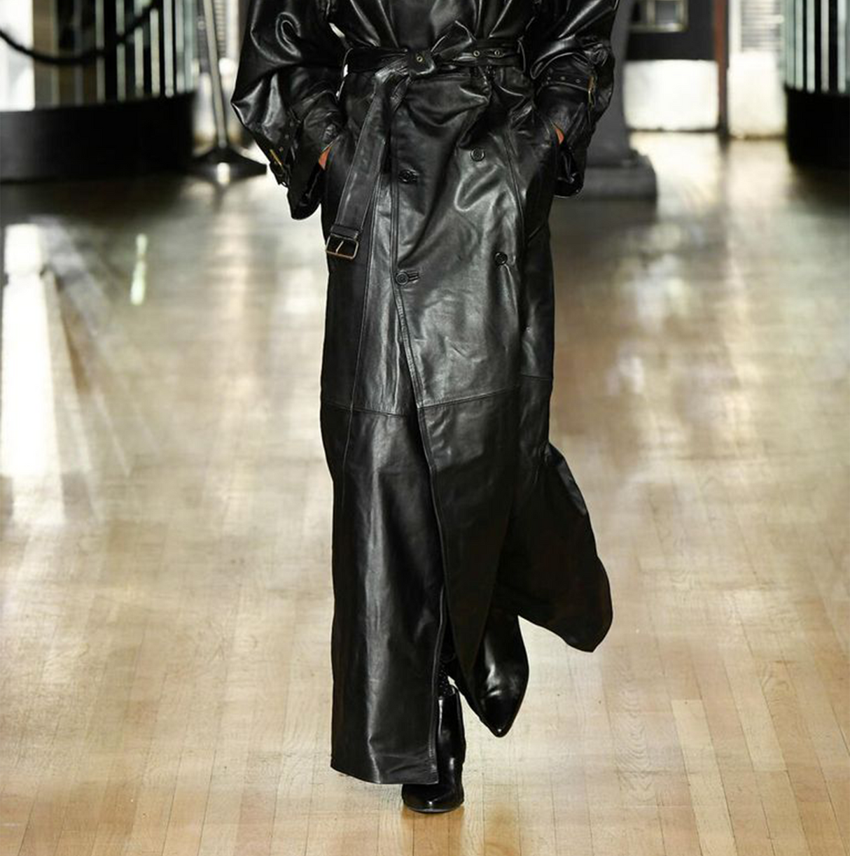 Club Cubano McCARTNEY Mens Leather Winklepicker Cuban Heel Boots Black