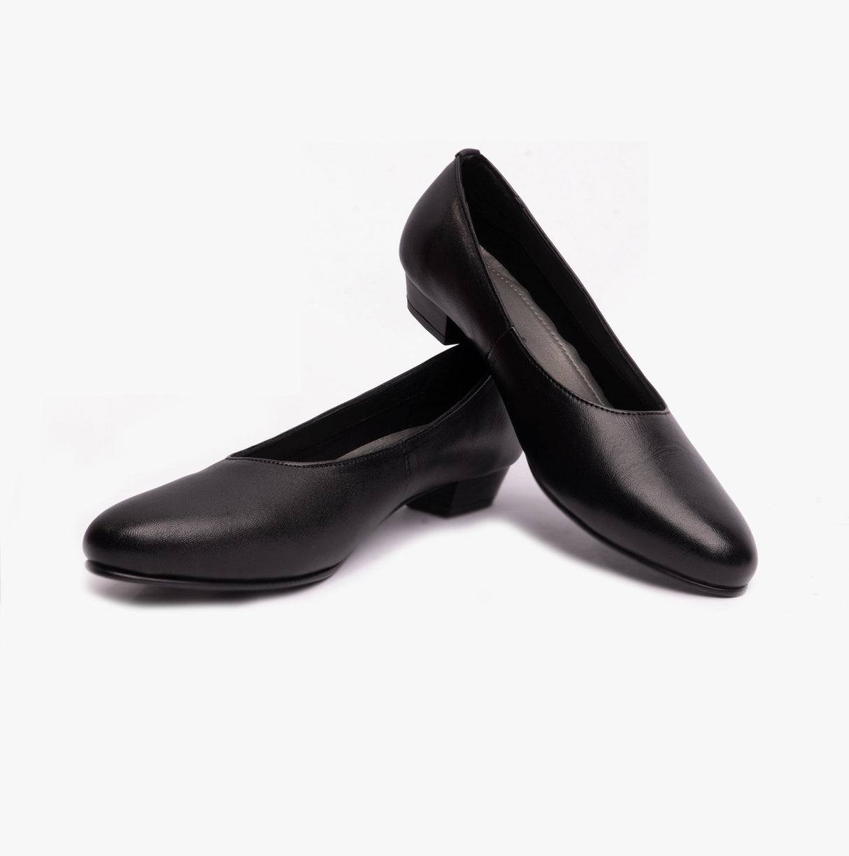 Mod Comfys JULES Womens Leather Court Shoes Black